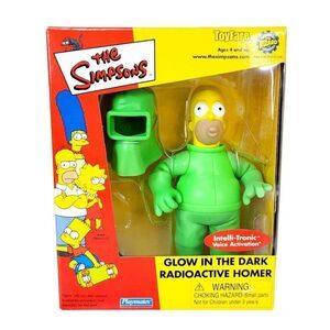 Vintage Simpsons Glow In The Dark Radioactive Homer Wizard World ToyFare Sealed